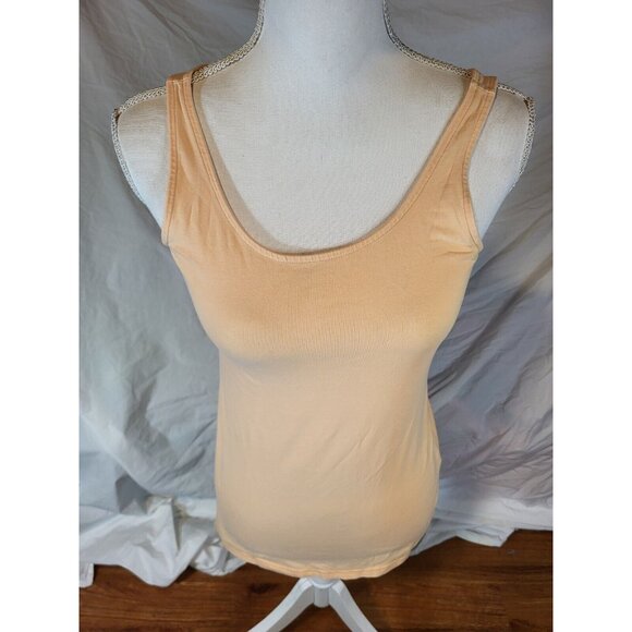 J Jill Womens Long Perfect Tank Top Light Orange Sorbet stretch cotton  XS - Picture 1 of 4